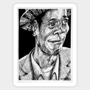 Get Out - "The African American Experience" Andre Logan portrait (original) Sticker